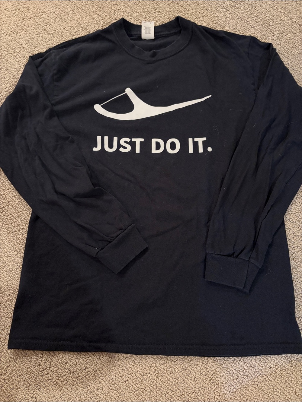 Women’s Black Long-Sleeve 'Just Do It.' Graphic Shirt with Floss Logo